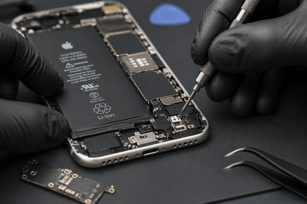 laddkontakt iPhone Borås reparation