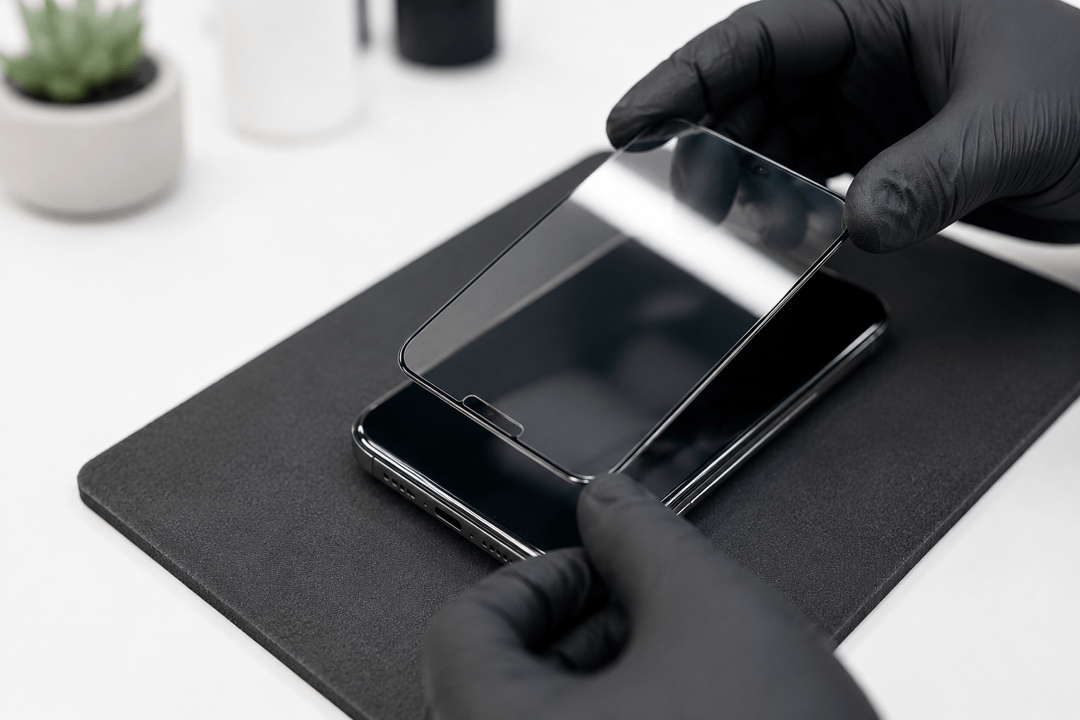 Glasskydd till iPhone monteras hos Phone Repairs i Borås