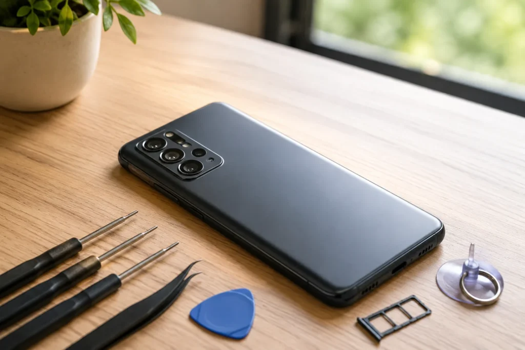 Xiaomi mobilreparation med verktyg hos Phone Repairs i Borås